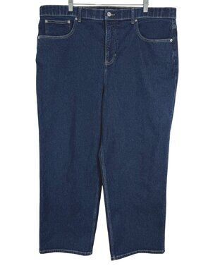 Spanx Authentic 360 90s Curvy Straight Jeans 2X Blue Stretch Casual PT-2778